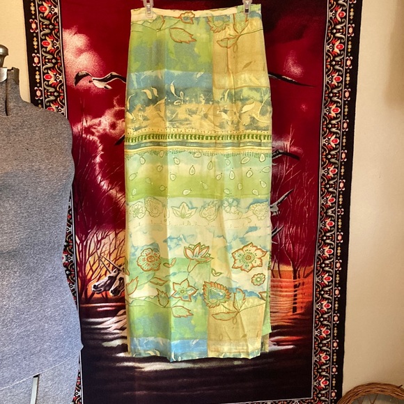 y2k nancy bolen for city girl abstract pattern maxi skirt - Picture 2 of 5